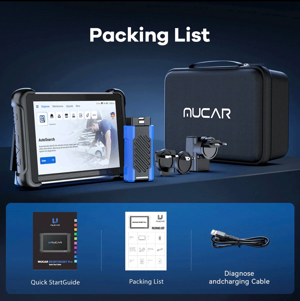 MUCAR 892BT PRO AI Diagnostic Scanner with J2534 Pass-Thru & Topology Mapping