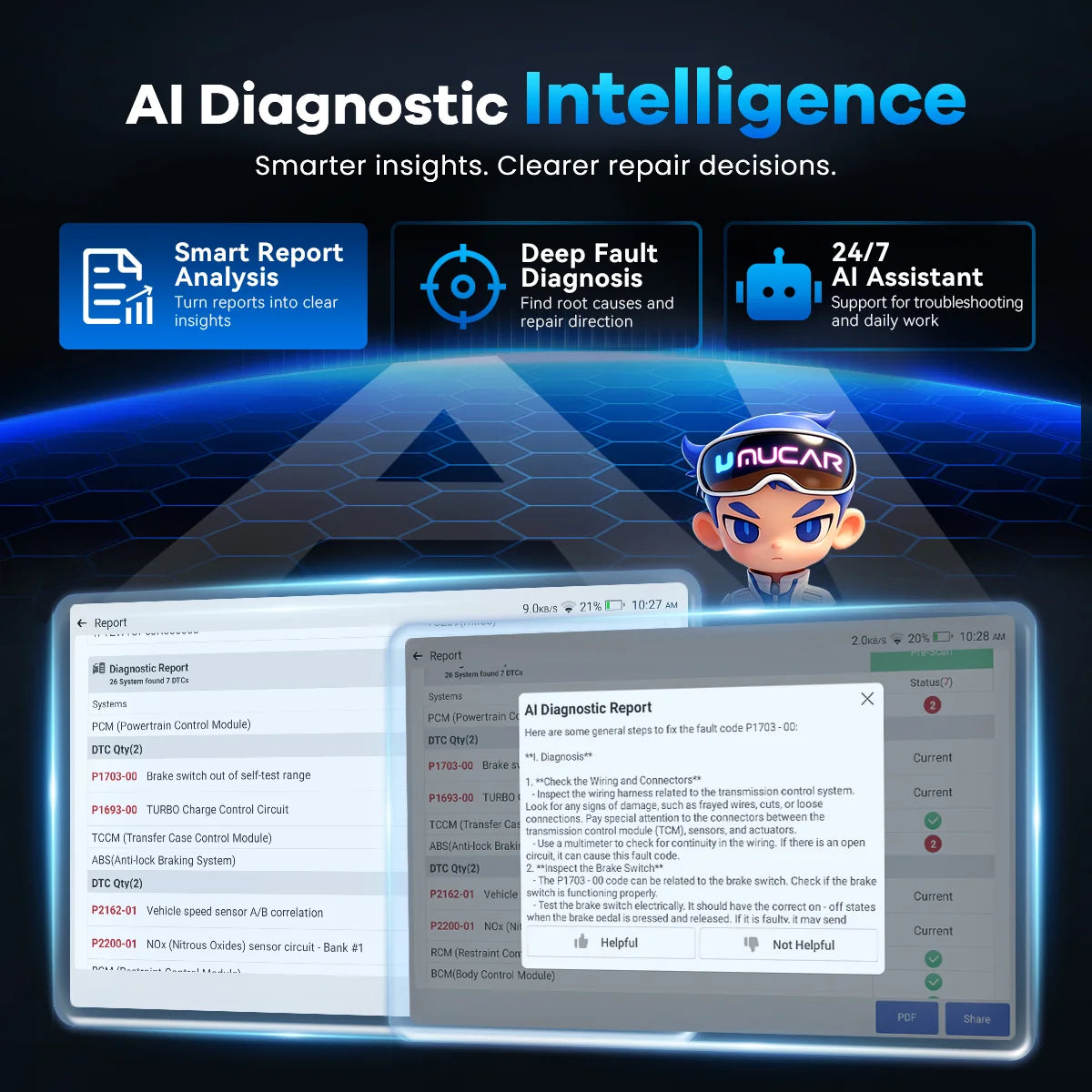 MUCAR 892BT PRO AI Diagnostic Scanner with J2534 Pass-Thru & Topology Mapping