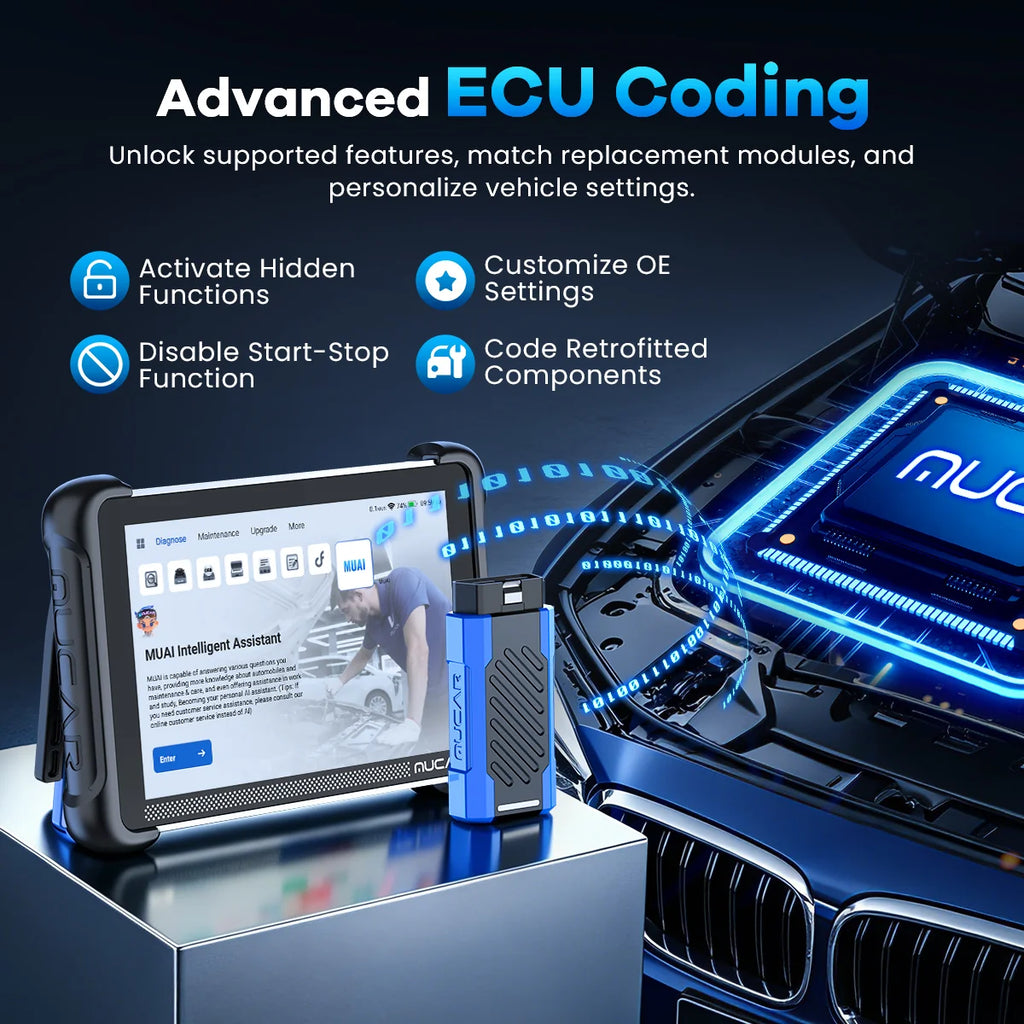MUCAR 892BT PRO AI Diagnostic Scanner with J2534 Pass-Thru & Topology Mapping