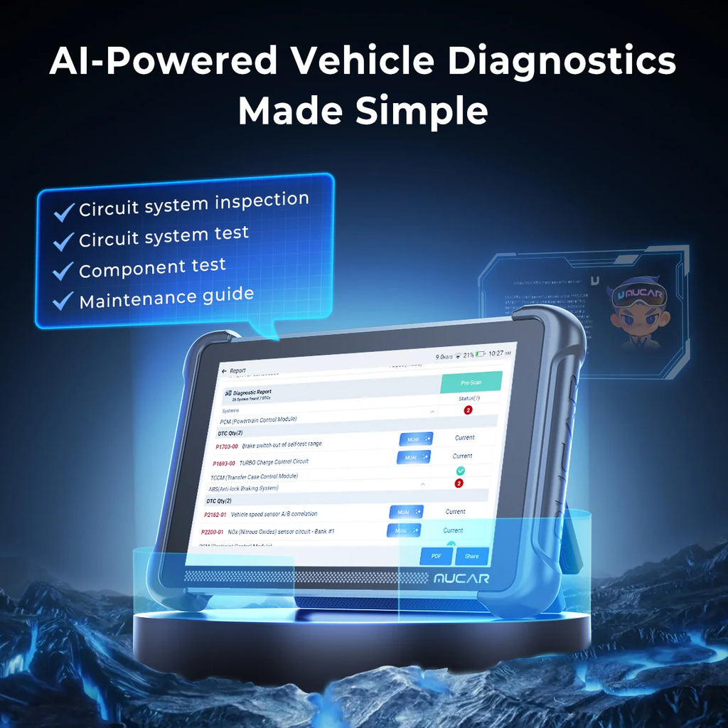 MUCAR 892BT AI-Assisted Bidirectional Diagnostic Scanner