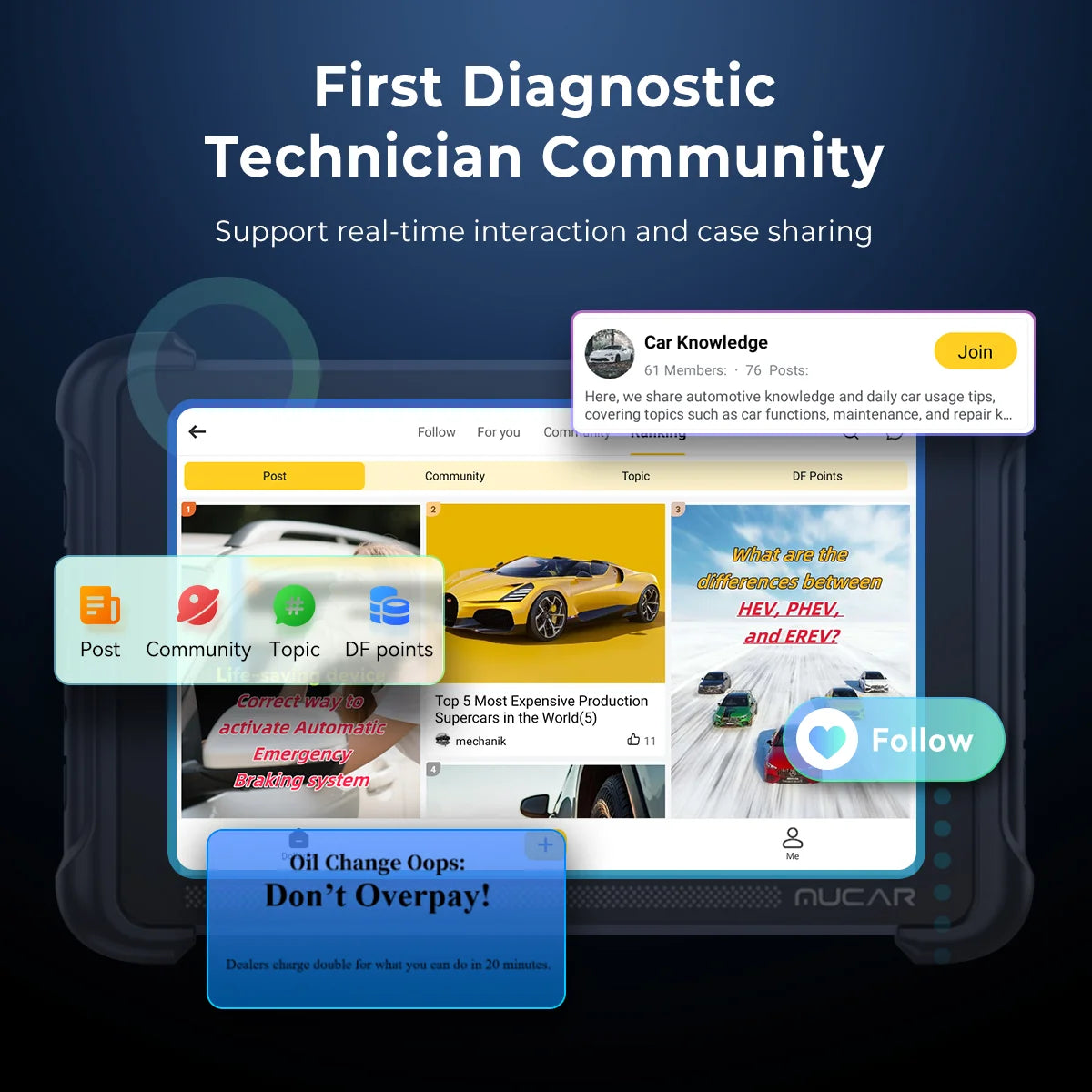 MUCAR 892BT AI-Assisted Bidirectional Diagnostic Scanner