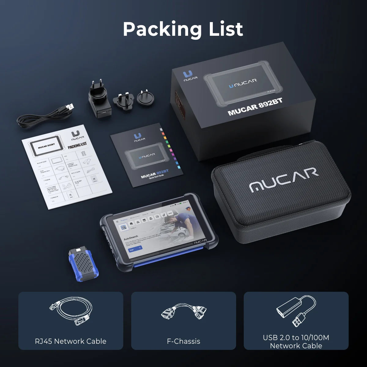 MUCAR 892BT AI-Assisted Bidirectional Diagnostic Scanner
