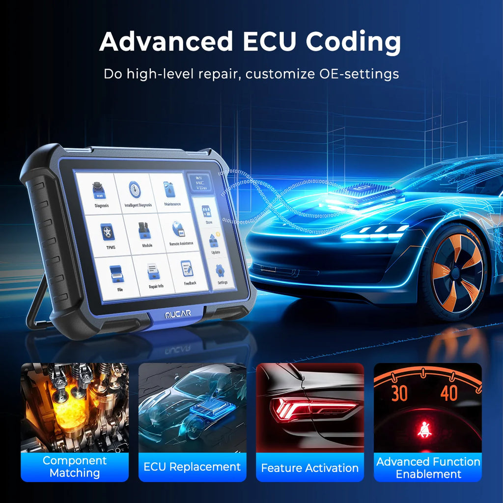 MUCAR VO8 8-Inch Professional All-In-One Bi-Directional Diagnostic Kit