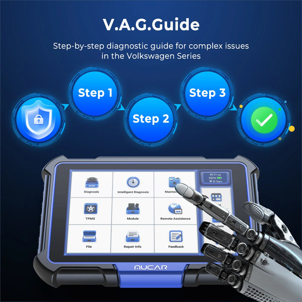 MUCAR VO8 8-Inch Professional All-In-One Bi-Directional Diagnostic Kit