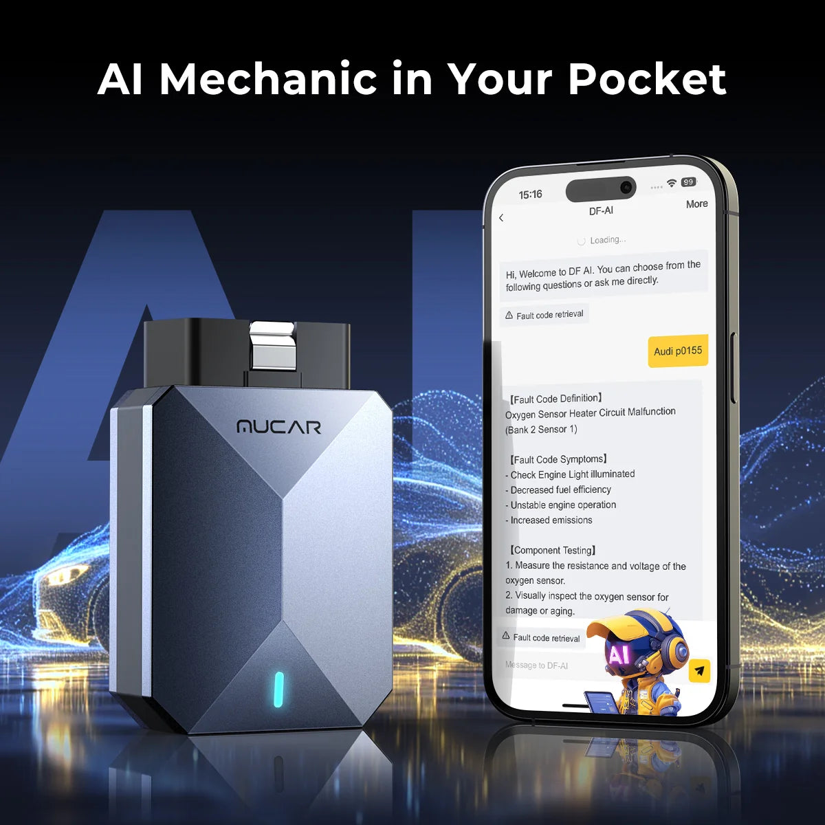 MUCAR BT200 Max Portable Bluetooth All-System Diagnostic Scanner