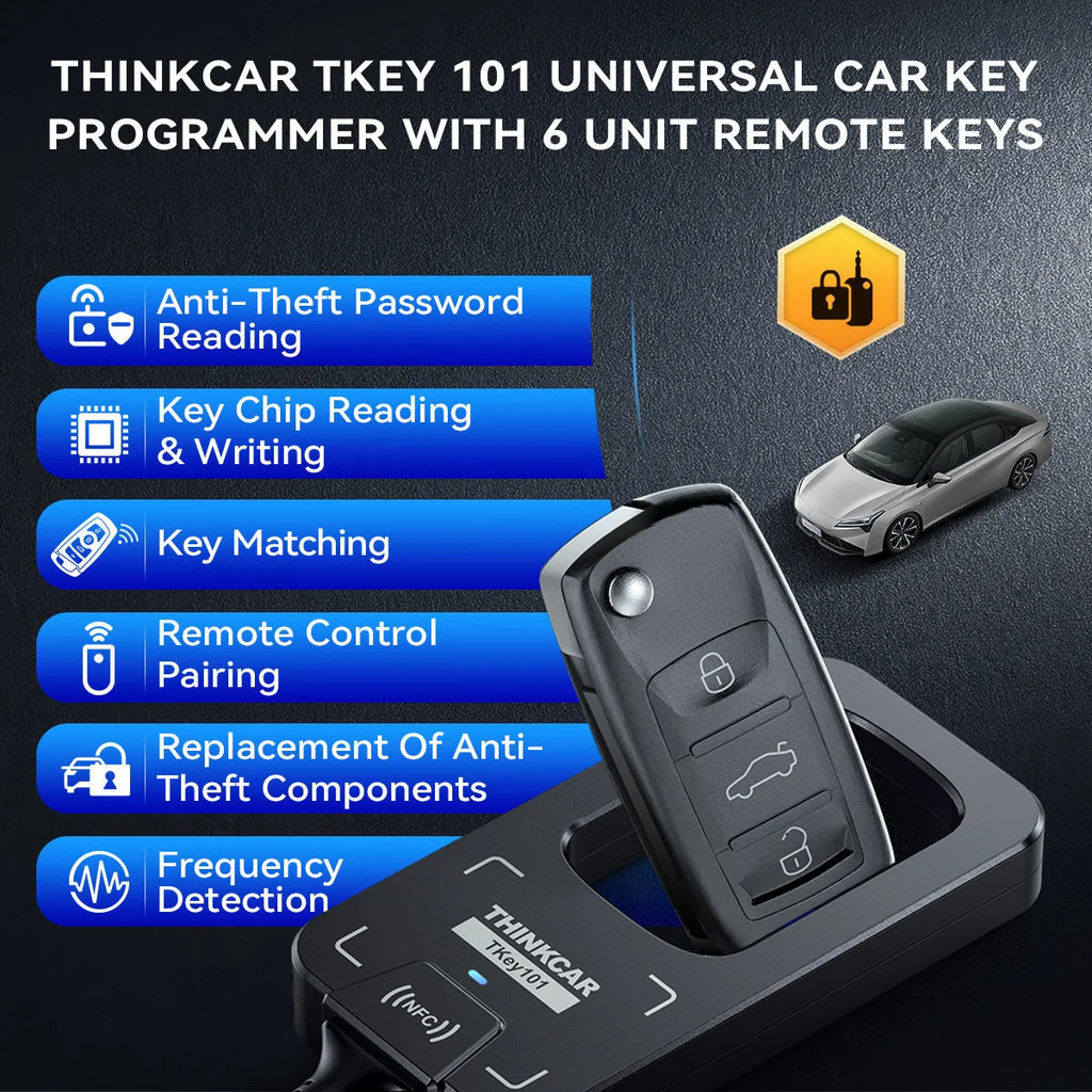 TKEY101 - Universal Car Key Programmer with 6 Remote Keys