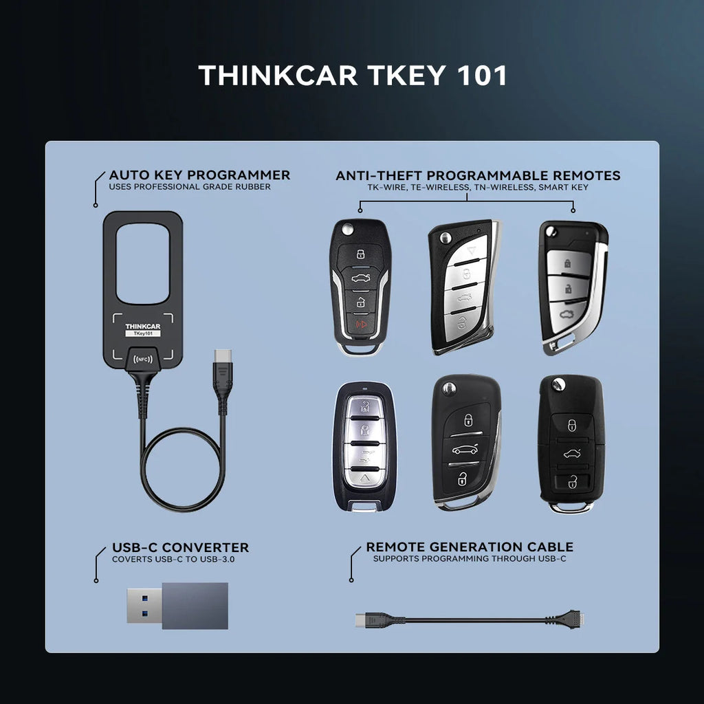 TKEY101 - Universal Car Key Programmer with 6 Remote Keys