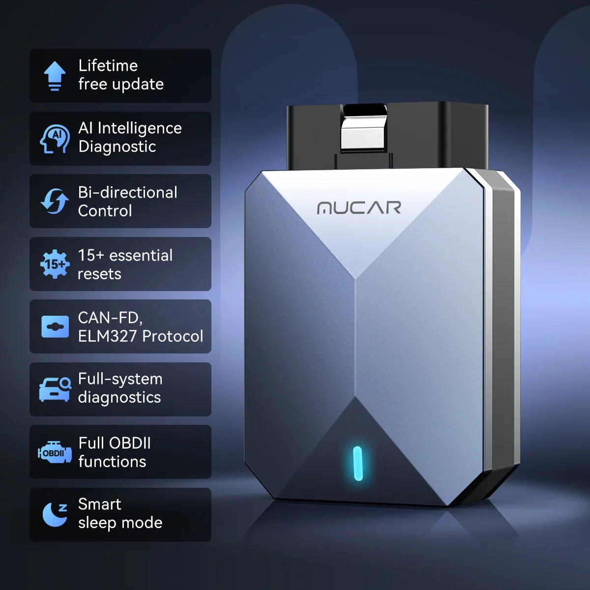 MUCAR BT200 Max Portable Bluetooth All-System Diagnostic Scanner