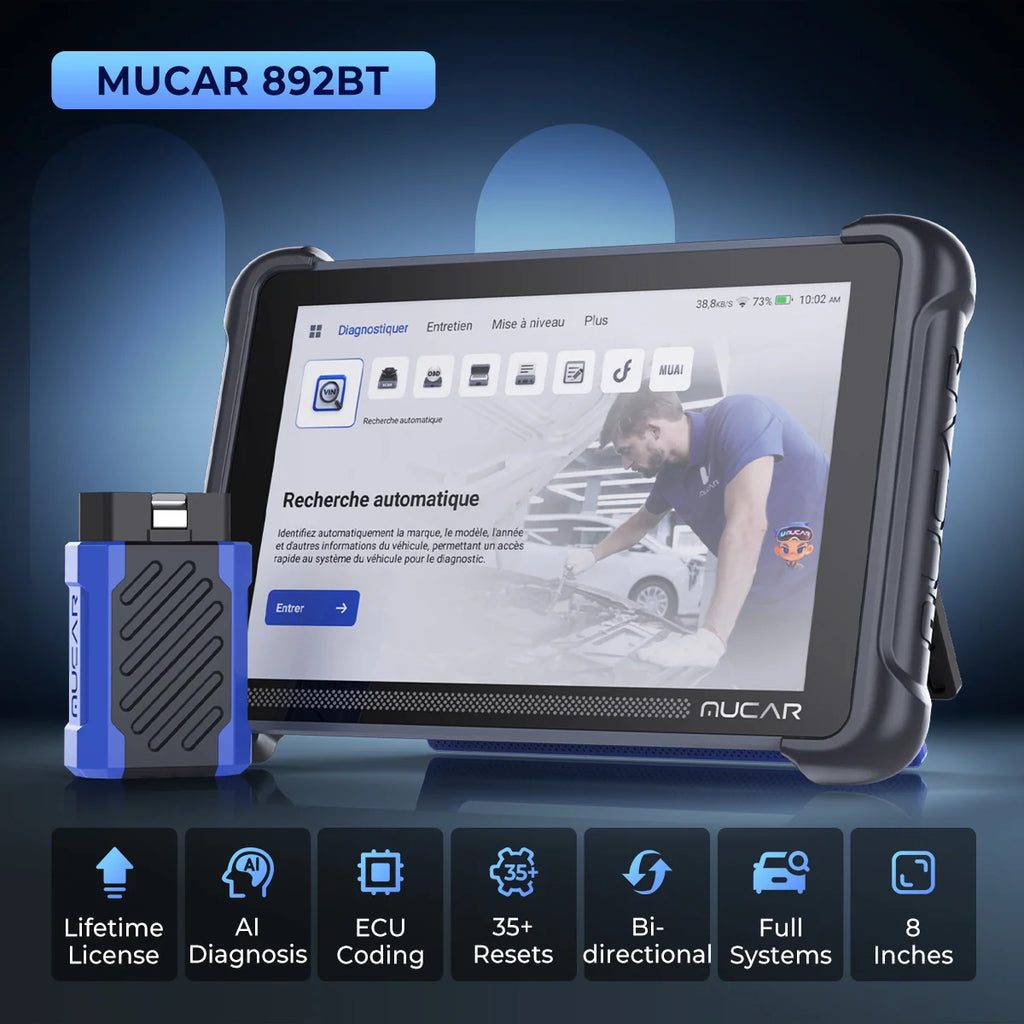 MUCAR 892BT AI-Assisted Bidirectional Diagnostic Scanner