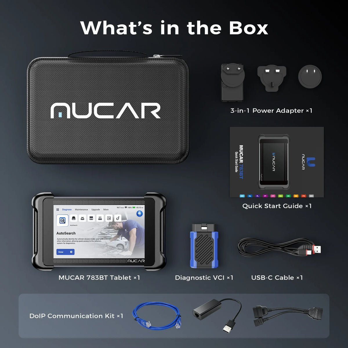 MUCAR 783BT AI-Assisted Bidirectional Diagnostic Scanner
