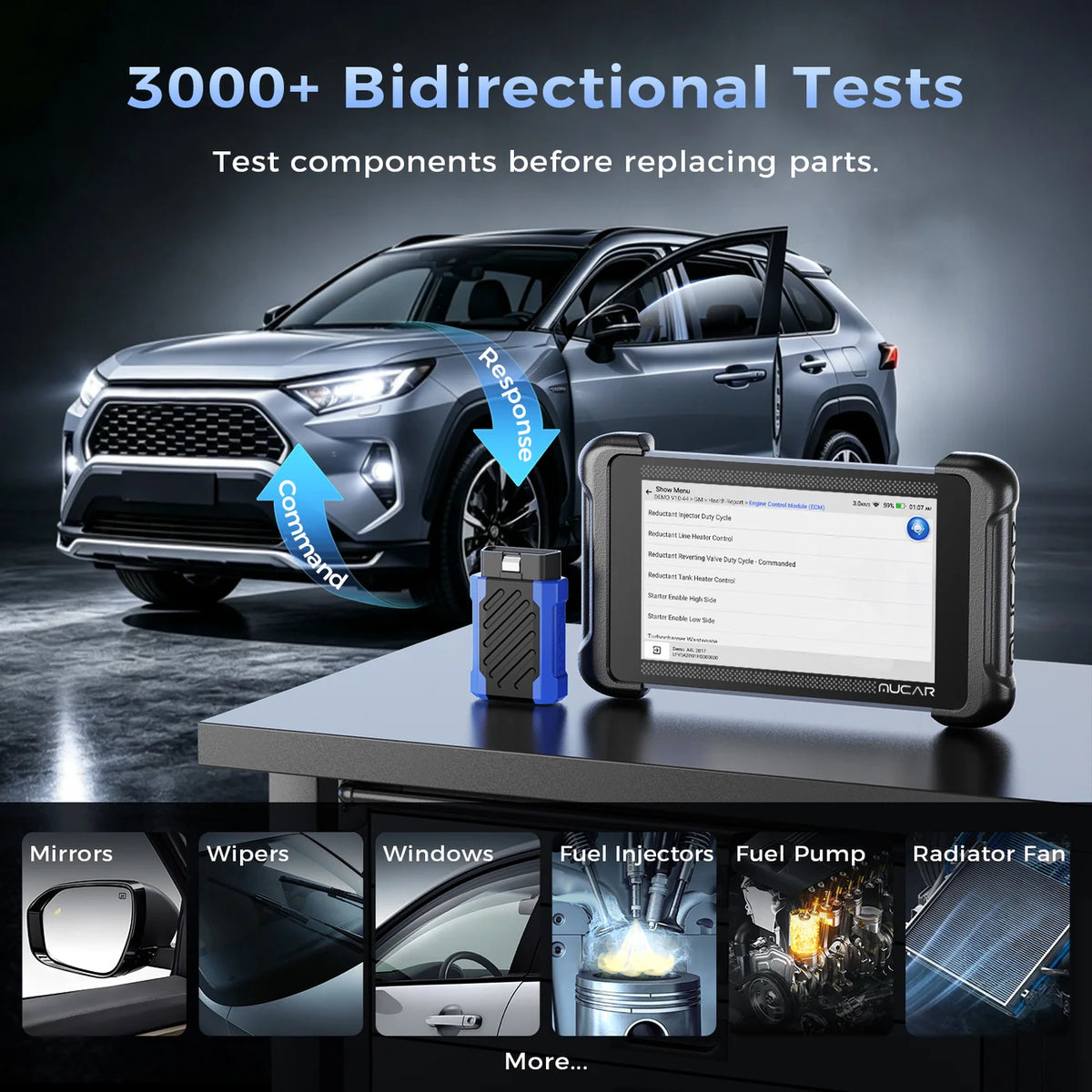 MUCAR 783BT AI-Assisted Bidirectional Diagnostic Scanner